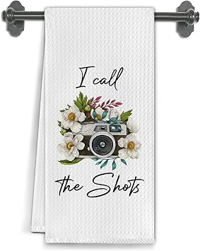 Photography Gifts Kitchen Towels, Gifts for Photographers Dish Tea Towels for Kitchen, I Call the Shots Photography Decorative Hand Towel for Bathroom,16x24 Inch