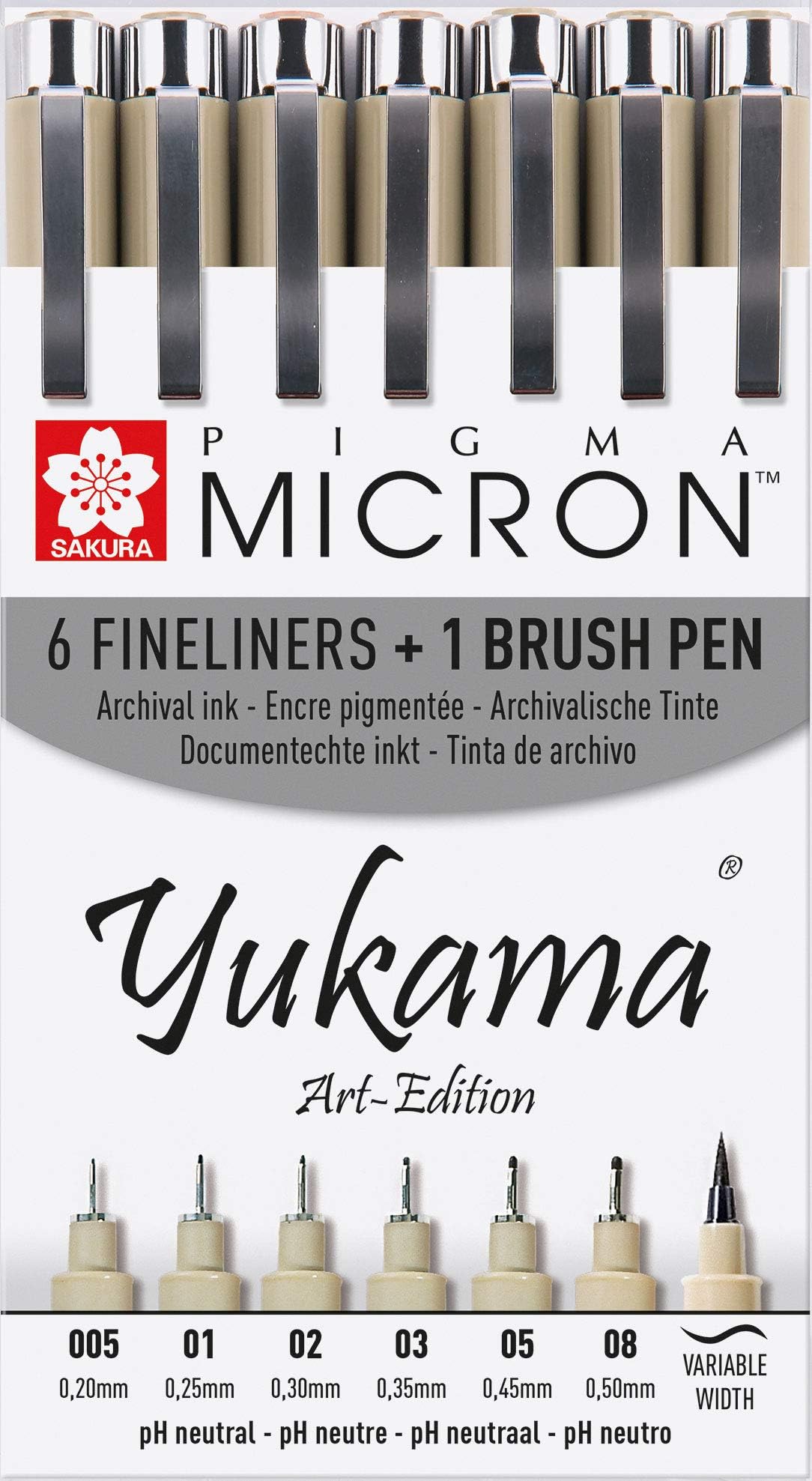 Sakura Pigma Micron Set Nero 01, 05 + pennarello in omaggio