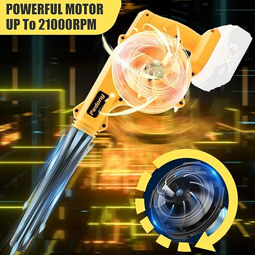 Miniatura 3 de Soplador de hojas inalámbrico para batería Makita de 18 V, soplador de aire eléctrico para lugar de trabajo de 130 MPH, soplador eléctrico de mango