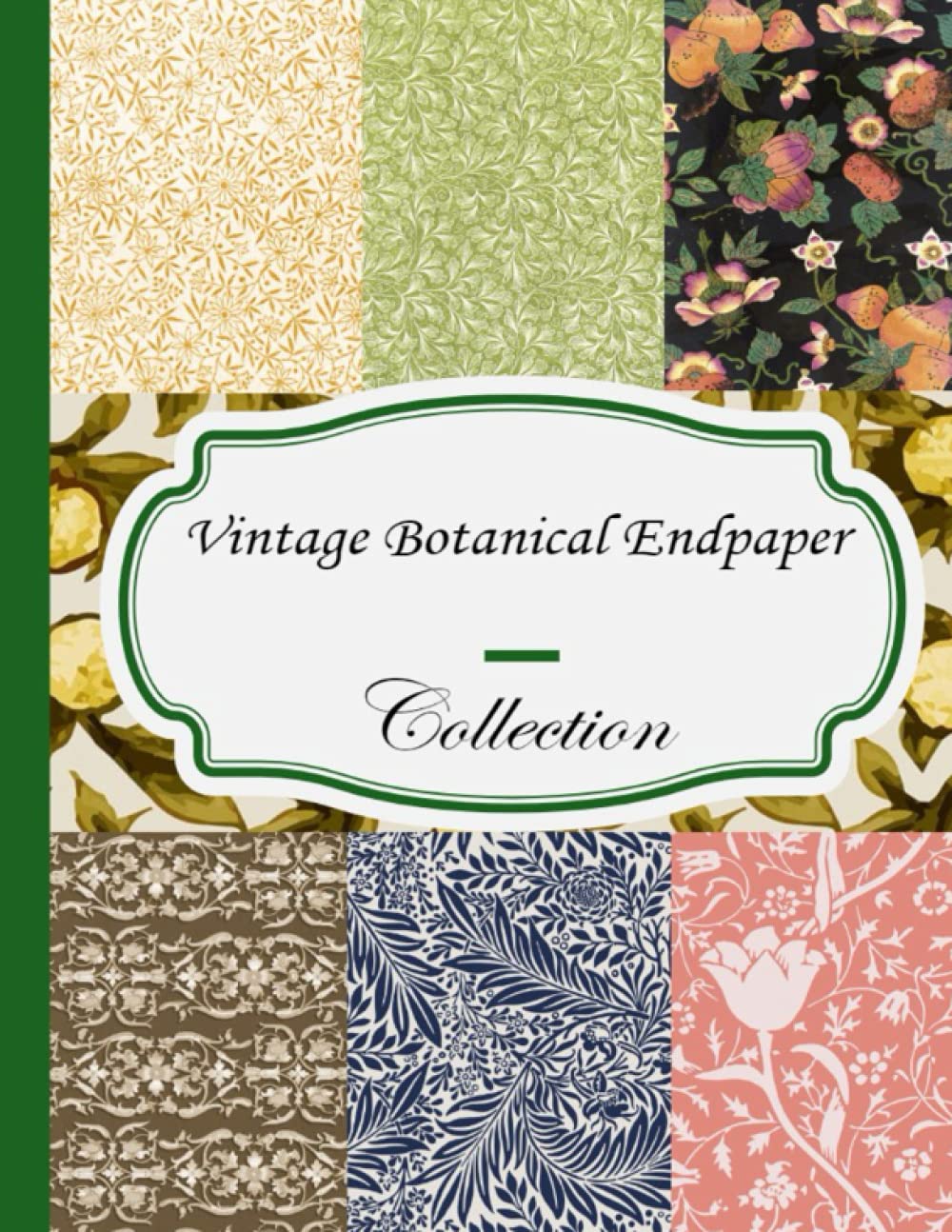 Vintage Botanical Endpaper Collection: Botanical Endpaper Pad for Bookbinding, Decorating, Collage and Crafting Projects, 20 Sheets of Classic Botanical paper from the 18th and 19th century