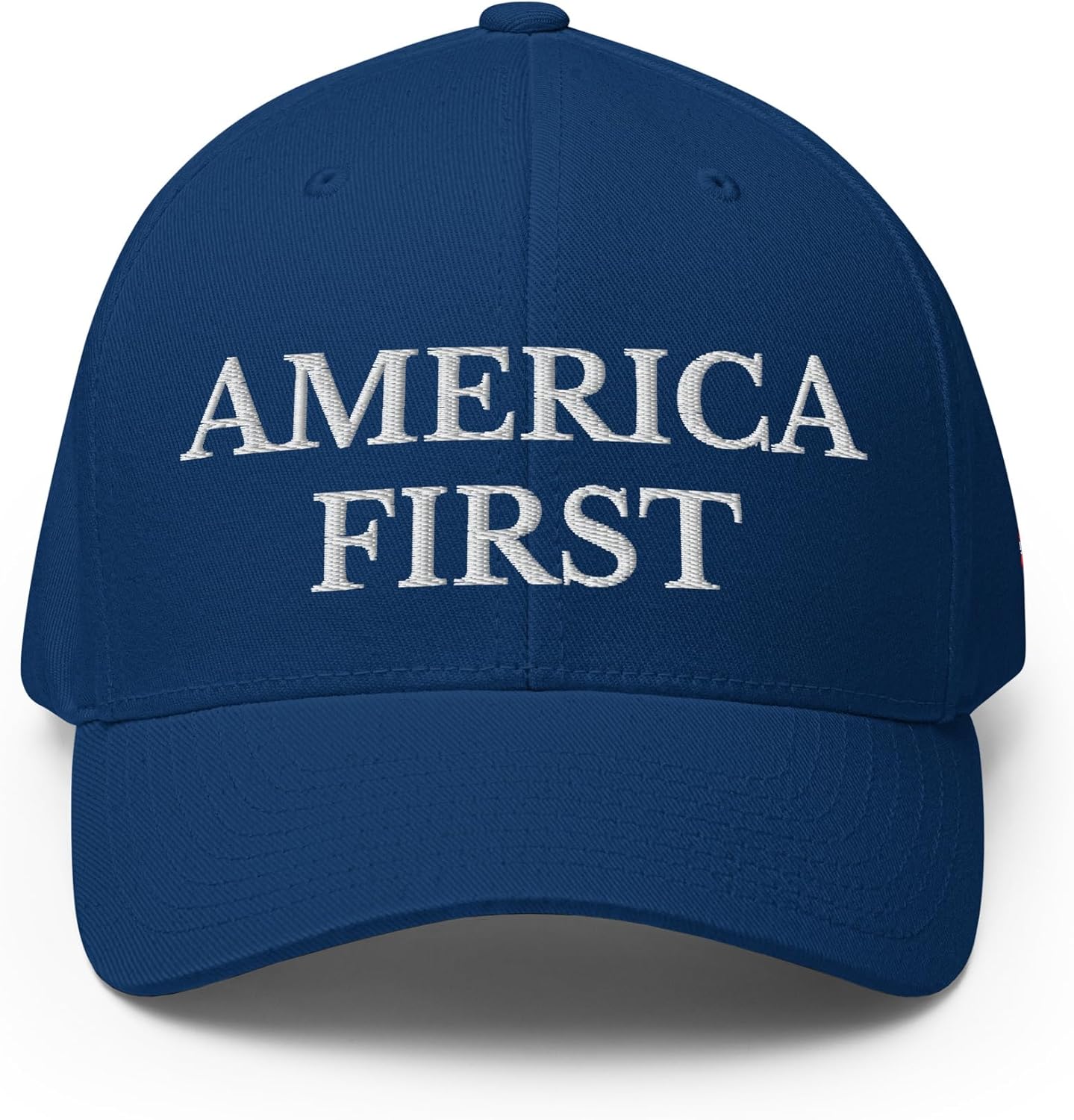 FX America First Fitted Hat Embroidered Curved Bill Mid Crown Closed-Back Structured Twill Cap