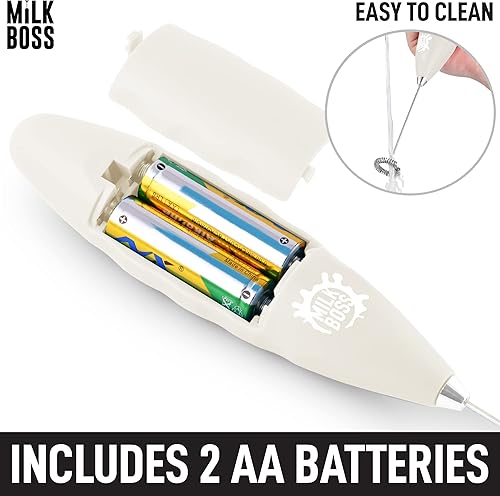 Miniatura 6 de Milk Boss Espumador de leche para café batidor de matcha Comfort Grip - Mezclador eléctrico de Matcha y mezclador eléctrico de mano - Espumador de