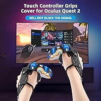 Vista 13 de VR Accessories for Oculus Quest 2, Silicone Face Cover/Controller Grip Cover/VR Shell Cover/Lens Cover/10PCS Disposable Eye Cover are Included in VR