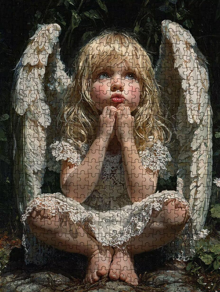 MäDchen FlüGel Puzzle 2000 Teile, Klassische Puzzles, Geschicklichkeitsspiel Puzzle für Erwachsene, Puzzlespiele für Die Ganze Familie, Mit Schöner Verpackung, Dekoration Puzzles DX0YL3-739
