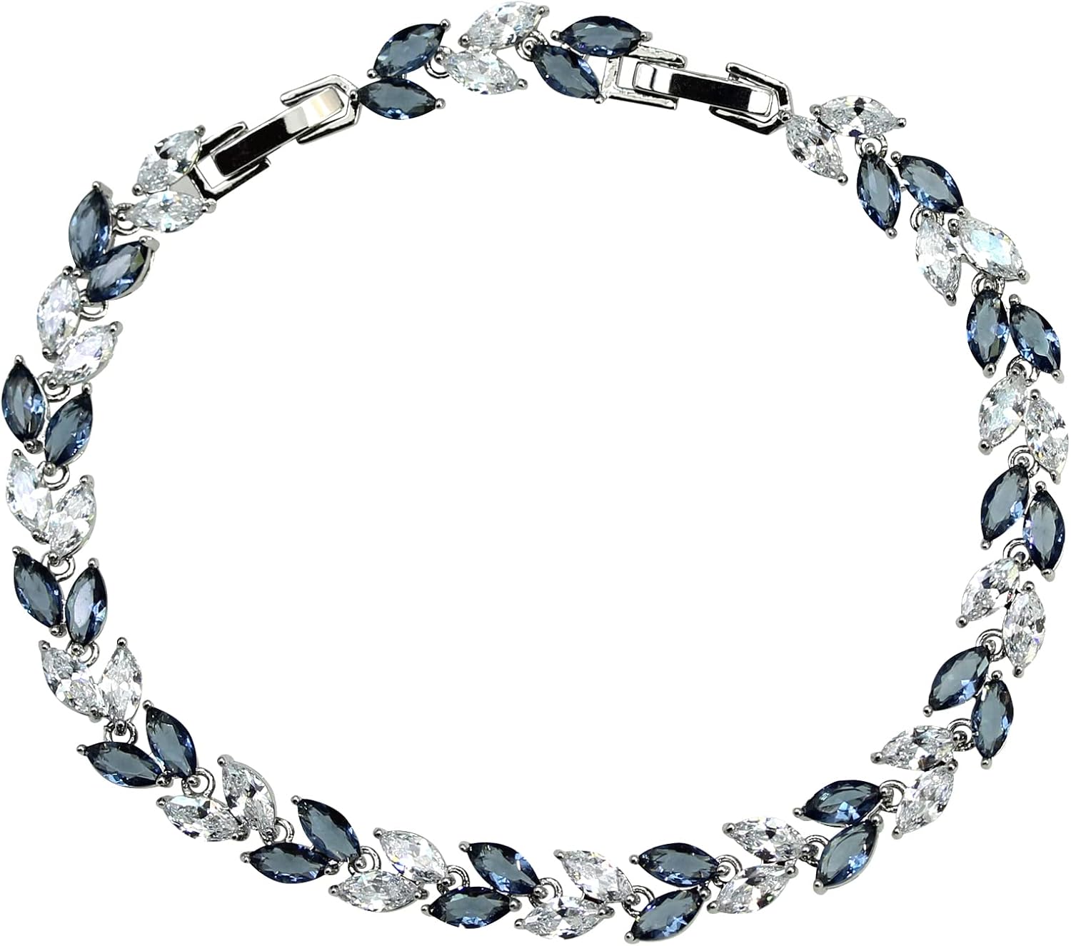 Faship Gorgeous Marquise CZ Crystal Tennis Bracelet
