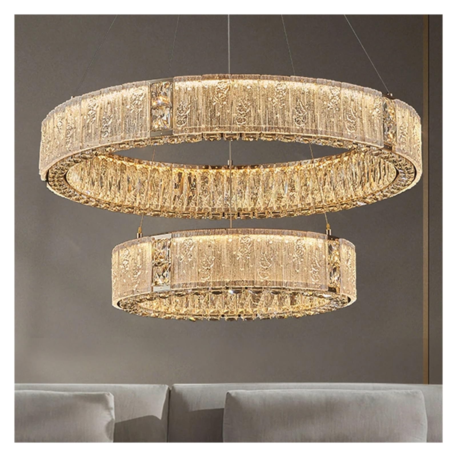 Luxury Chandelier Modern Crystal Pendant Lighting Fixture Compatible with Home Decoration Bedroom Dining Living Room Led Chandeliers