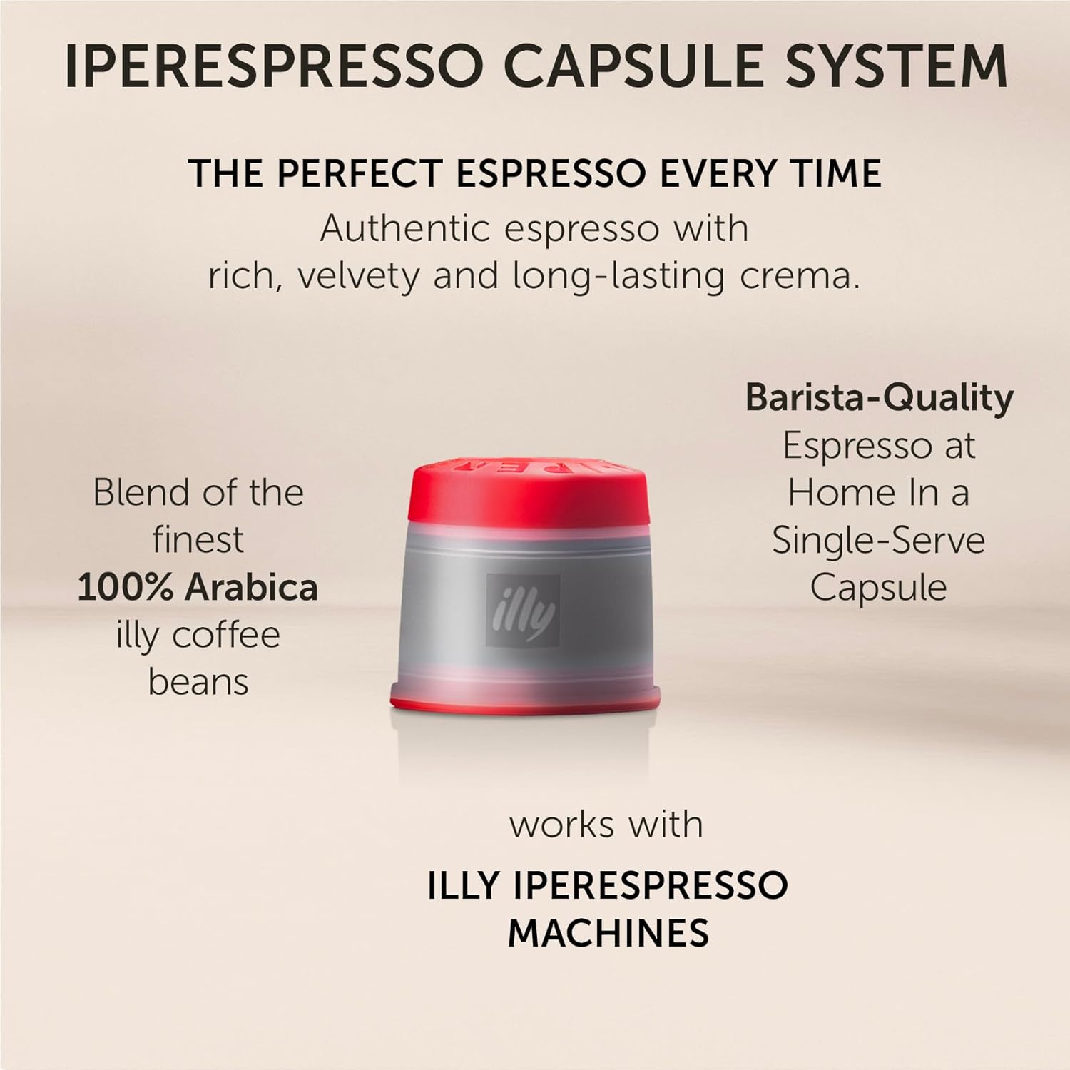 illy Coffee iperEspresso Capsules - Single-Serve Coffee Capsules & Pods - Single Origin Coffee Pods – Classico Decaf Roast with Notes of Caramel - For iperEspresso Capsule Machines – 18 Count