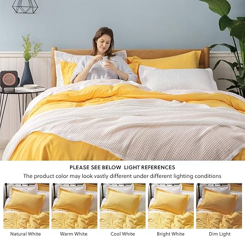 Miniatura 5 de Juego de funda de edredón de 100 % algodón egipcio de 500 hilos, patrón de rayas, 120 x 98 pulgadas (3 piezas de funda de edredón tamaño King, color