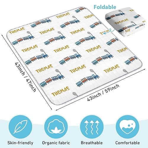 Miniatura 4 de Alfombrillas de juego personalizadas para el suelo  Alfombra portátil plegable para bebé, se adapta a patio de juegos, tapete de juego de bebé con