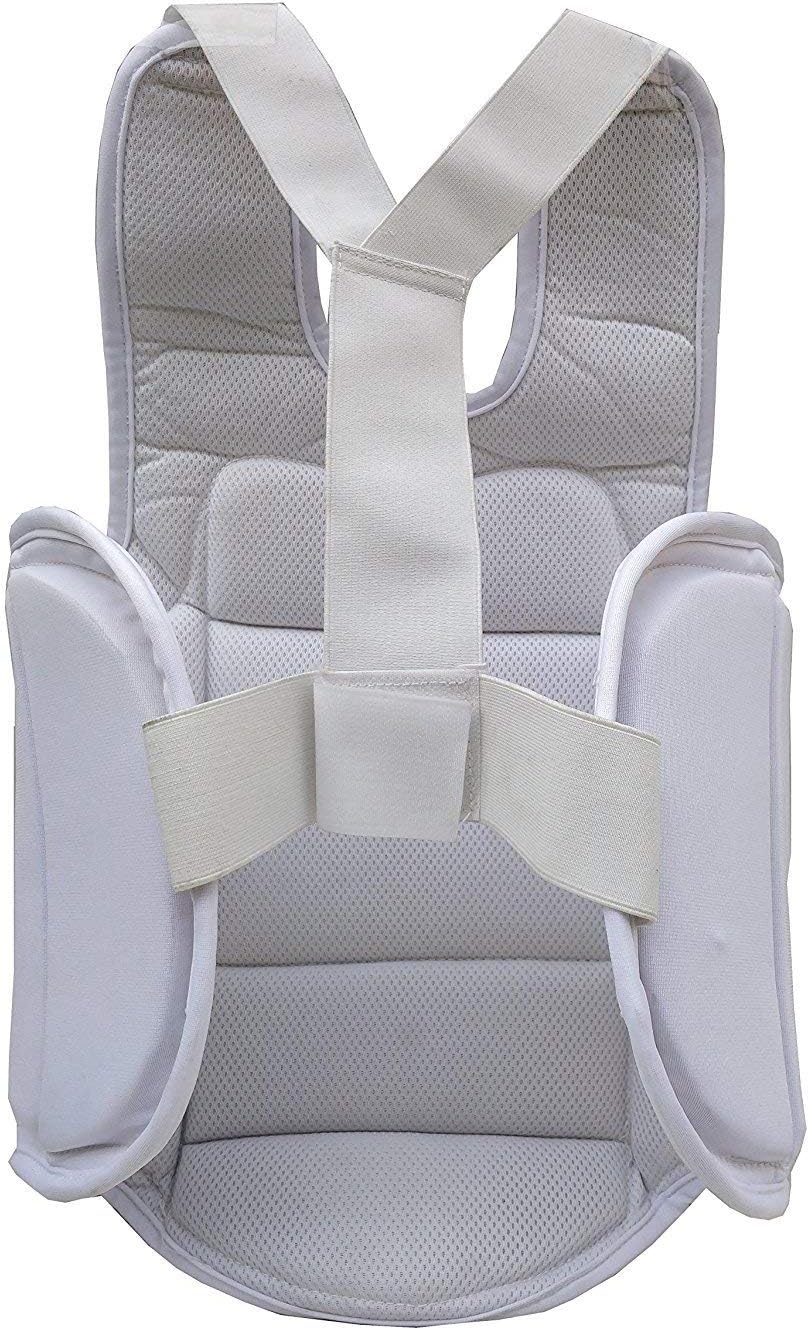 K-Chest-Guard PU Karate Chest Guard, Small (White)