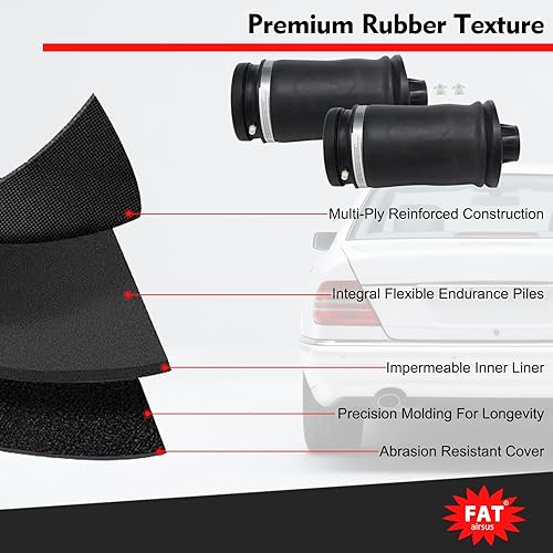 Miniatura 5 de Bolsas de resorte de suspensión neumática trasera izquierda derecha compatibles con Mercedes-Benz W164 X164 W166 X166 2007-2019 GL320 GL350 GL450