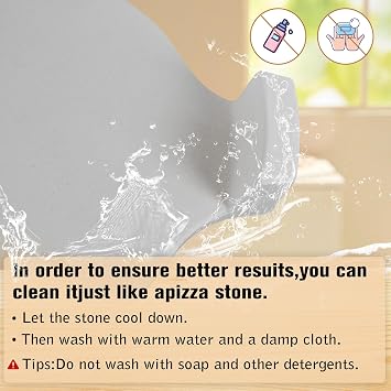 13 Pizza Stone Heat Deflector Smoking Plate Grill Accessories Plate Setter-Extra Thick (13)
