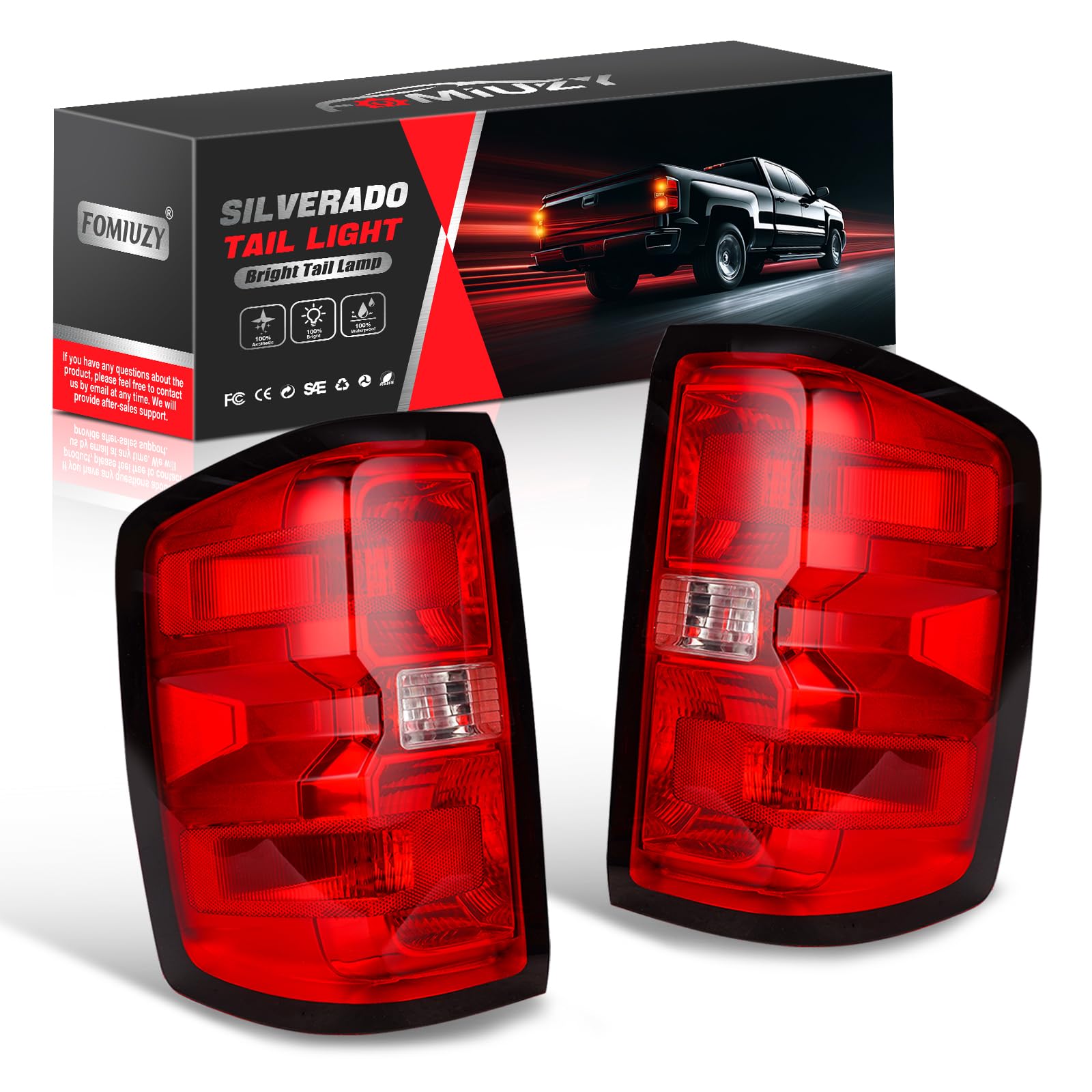 FOMIUZY Tail Lights Assembly for Chevy Silverado