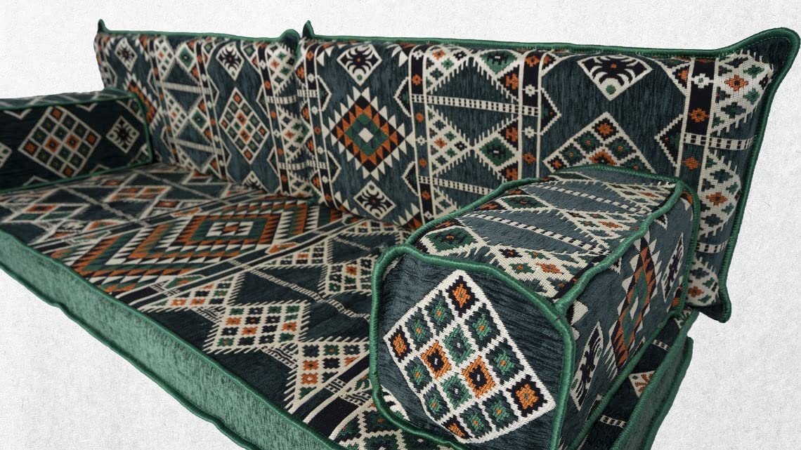 Buy Green Arabic Majlis, Arabic Jalsa,Arabic Floor Sofa Seating Set