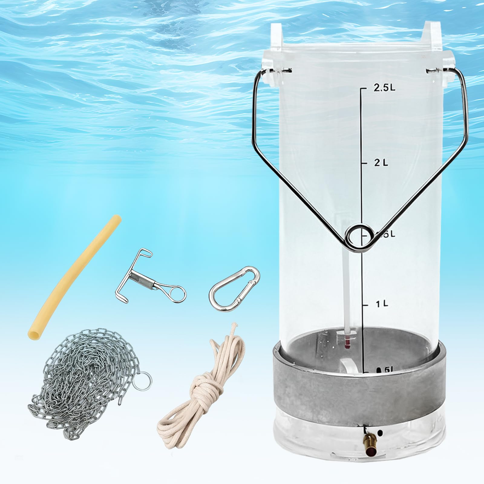 Tiefwasser-Probenahme-Schöpfsystem, Fass-Probennehmer mit Skala