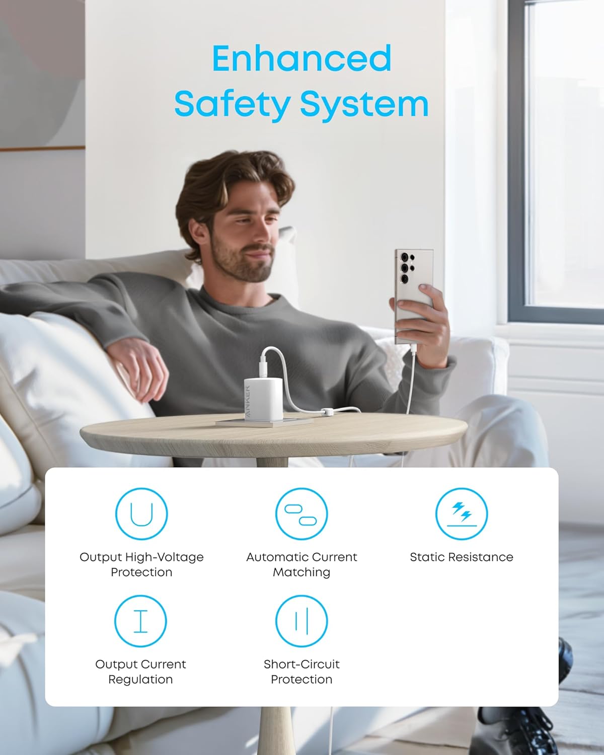 Anker 45W USB C Charger Block, PPS Fast Charger with USB-C Cable for iPhone 17/16 and More Series, iPad, Galaxy S24 Ultra (2-Pack 5 ft Cable Included)