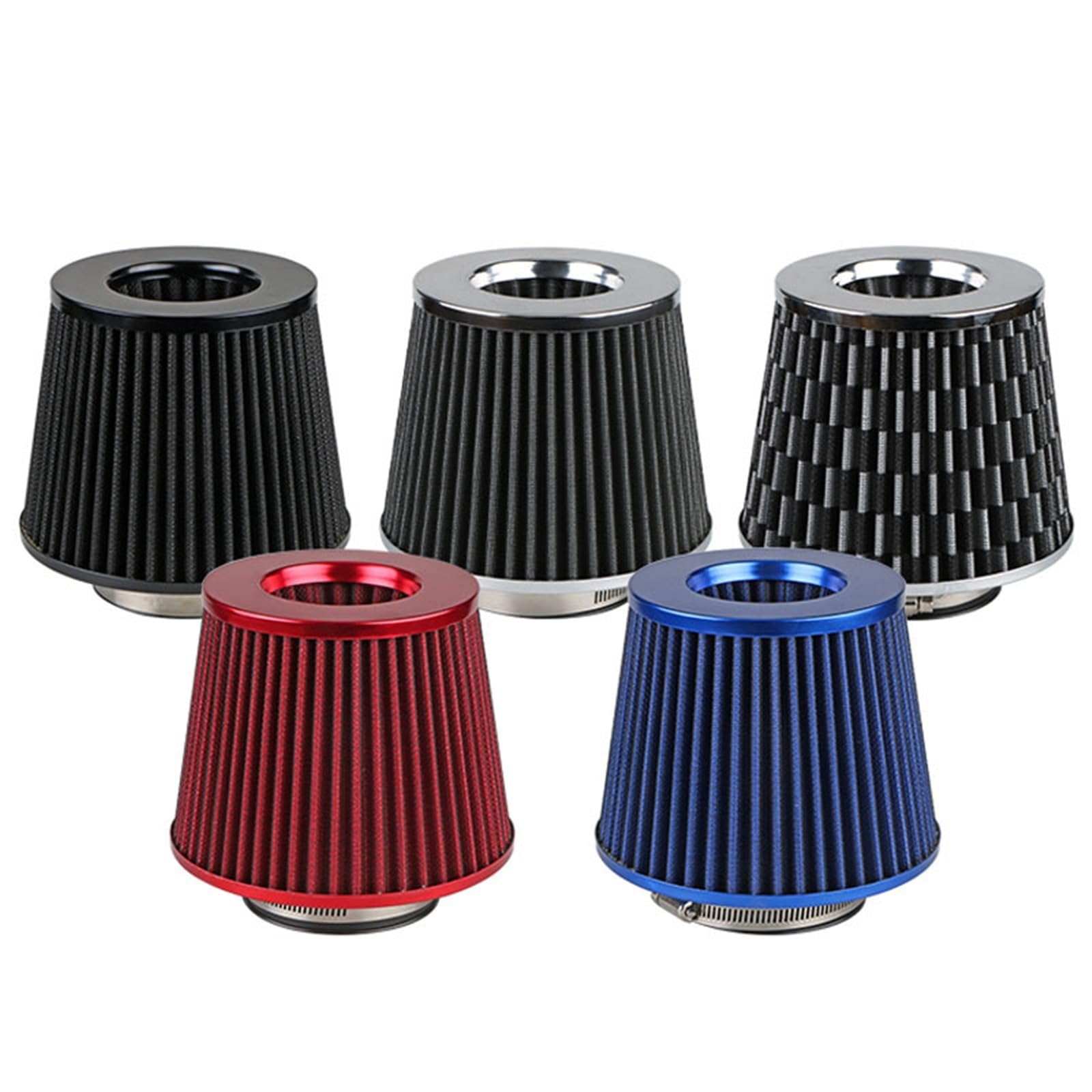 Filtr powietrza Uniwersalny 76mm Filtr powietrza do samochodu Filtr powietrza dolotowy Filtr powietrza do samochodu z grzybkiem Zestaw dolotowy(Blk kit1100)