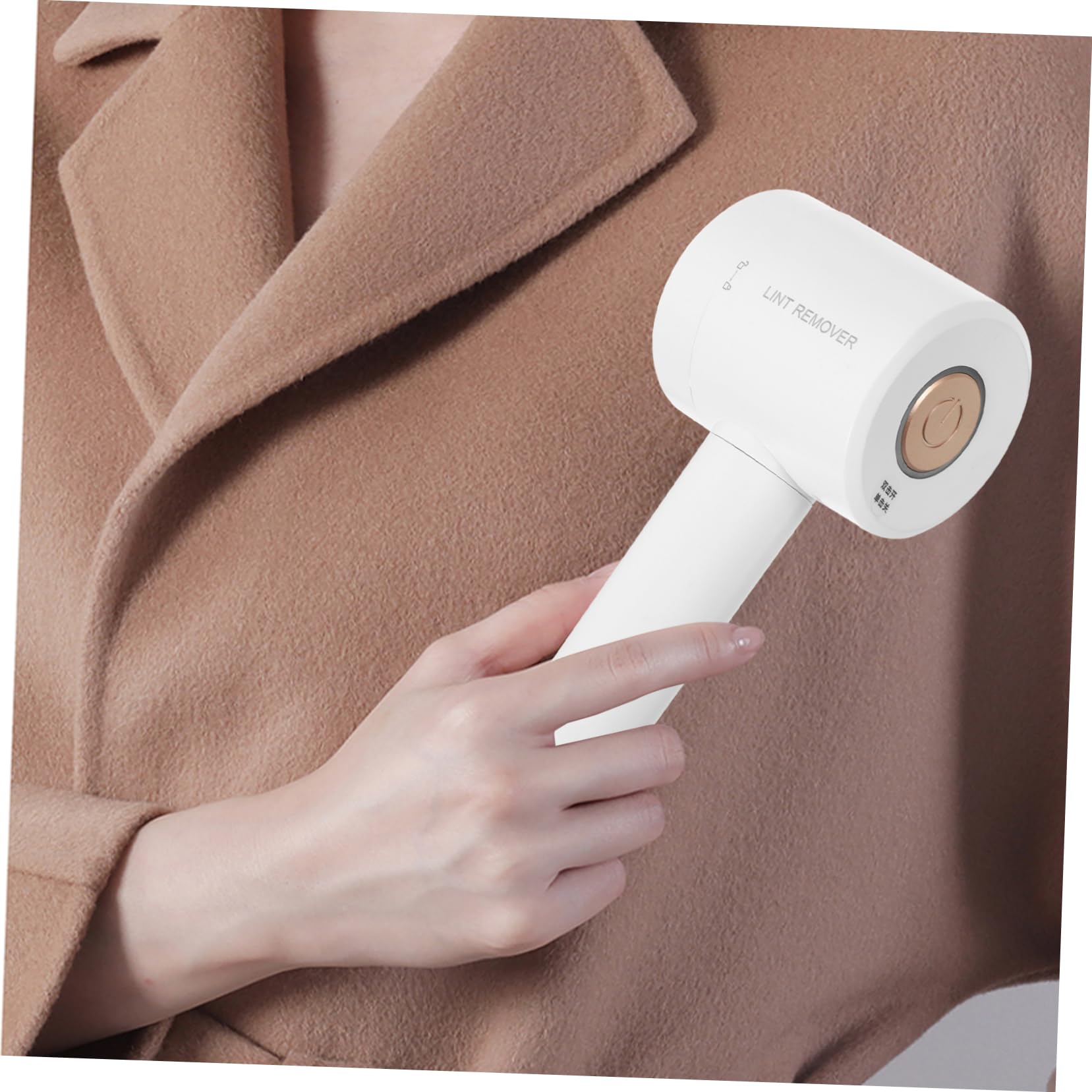 1juego Removedor De Eléctrico Usb Afeitadora De Ropa y Muebles Quitapelusas Portátil y Recargable Herramienta De Limpieza Para y Textiles Color Blanco
