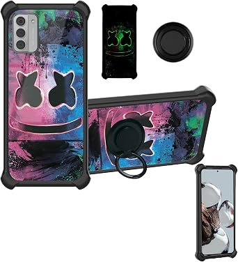 Aroepurt Nokia G310 5G Case Compatible with Nokia G310 Phone Case Cover [Hard PC + Soft Silicone][Ring Support] [Luminous Effect] YGH-BQ