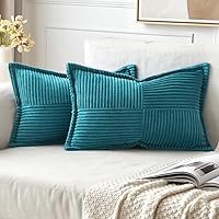 Vista 65 de MIULEE - Juego de 2 fundas de almohada lumbar decorativas para sofá, cama, sala de estar, 12 x 20 pulgadas, beige, bohemio, acento, almohadas