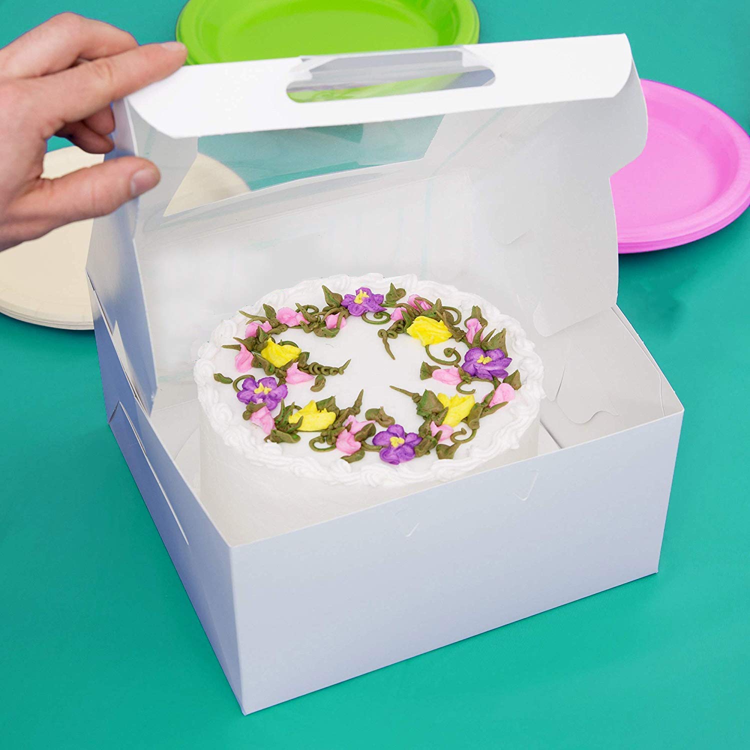 Cake Boxes 10 Inch With Cake Boards, 10 Pack Bundt Cake Boxes, Pie