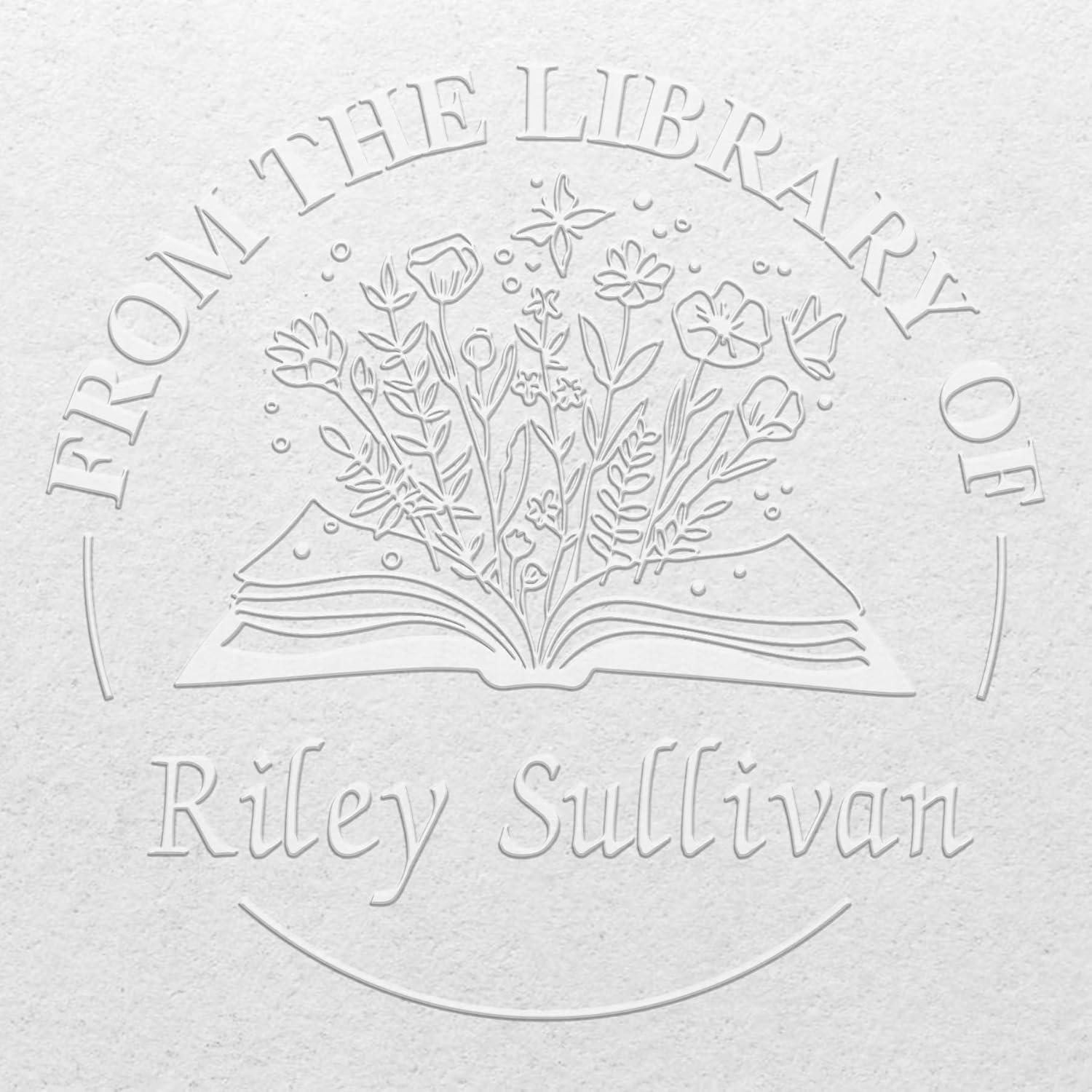 Custom Library Embosser (Insert Only) - Style 074 - Great for Customizing Books, Ex Libris, Personalized Journals and More.