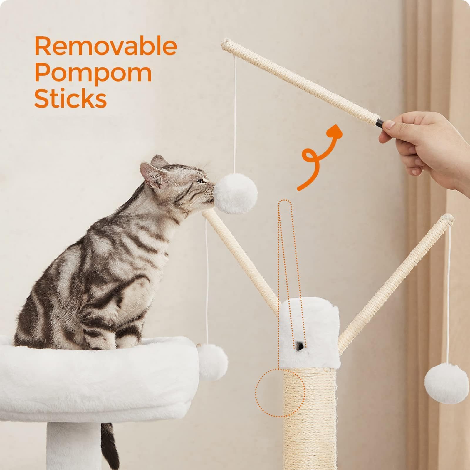 Katzenkletterregal Katzentoilette Katzenbaum All in One Groß Katze Kletterregal Katzenmöbel mit Kratzbaum Verstecktes Gehege