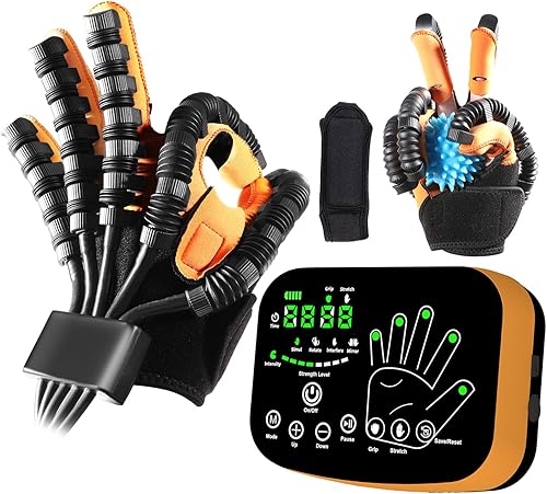 Guantes de robot de rehabilitación de 6ª generación – Guante automático de entrenamiento de dedos para parálisis y hemiplejia, entrenamiento de LH