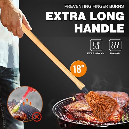 Miniatura 45 de Walfos Cepillo de silicona para pastelería, juego de cepillos para untar resistentes al calor, perfecto para hornear, parrilla de barbacoa, cocina