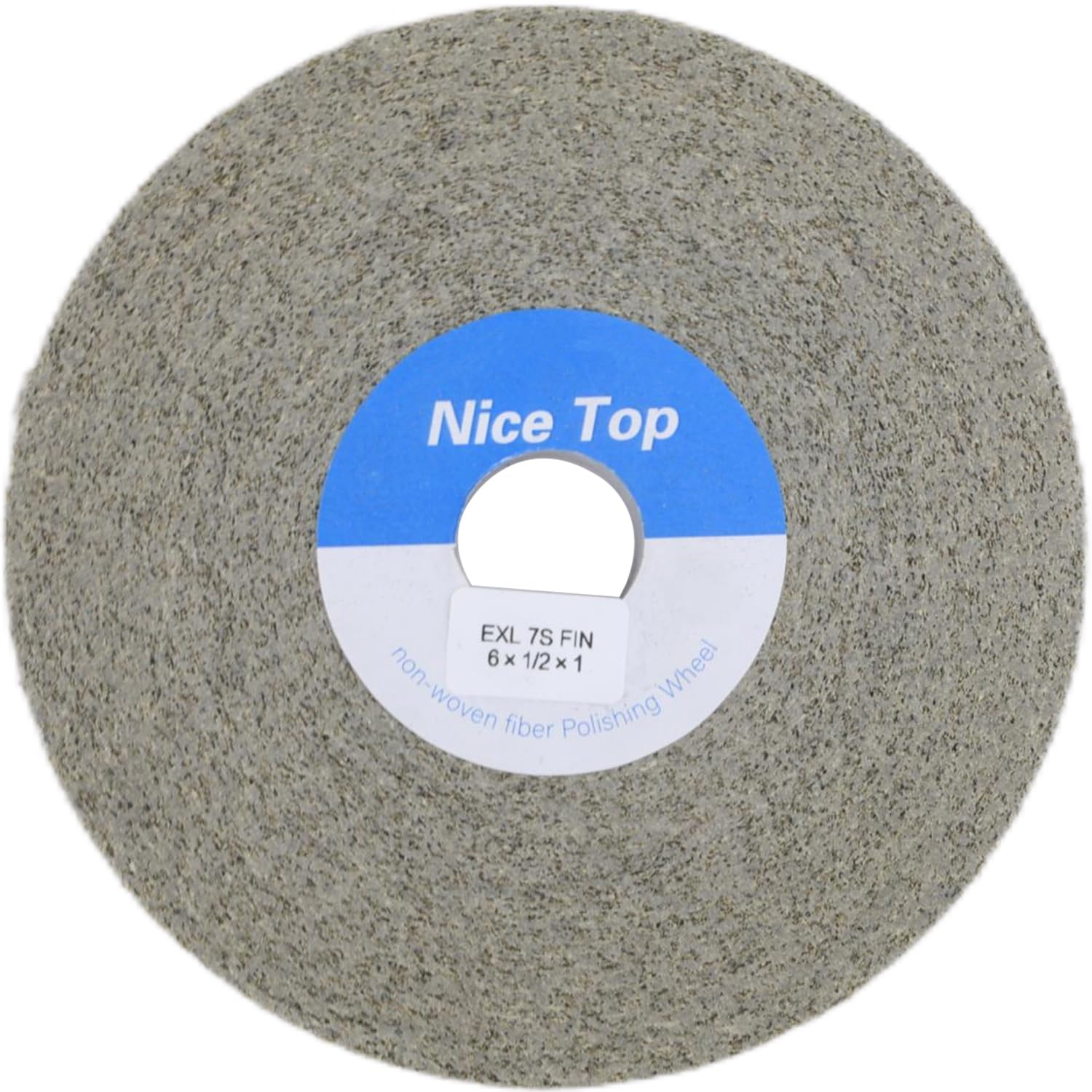 EXL Deburring Convolute Wheel 6 Inch X 1/2 Inch X 1 Inch 7S Fine Grit, Silicon Carbide, Non Woven Fiber Polishing Wheel, Metal Finishing, Pack of 1