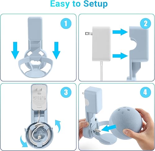 Vista 5 de Soporte de pared para puntos de 5ª generación, soporte de gancho de salida para puntos (5ª y 4ª generación), accesorios de punto que ahorran espacio
