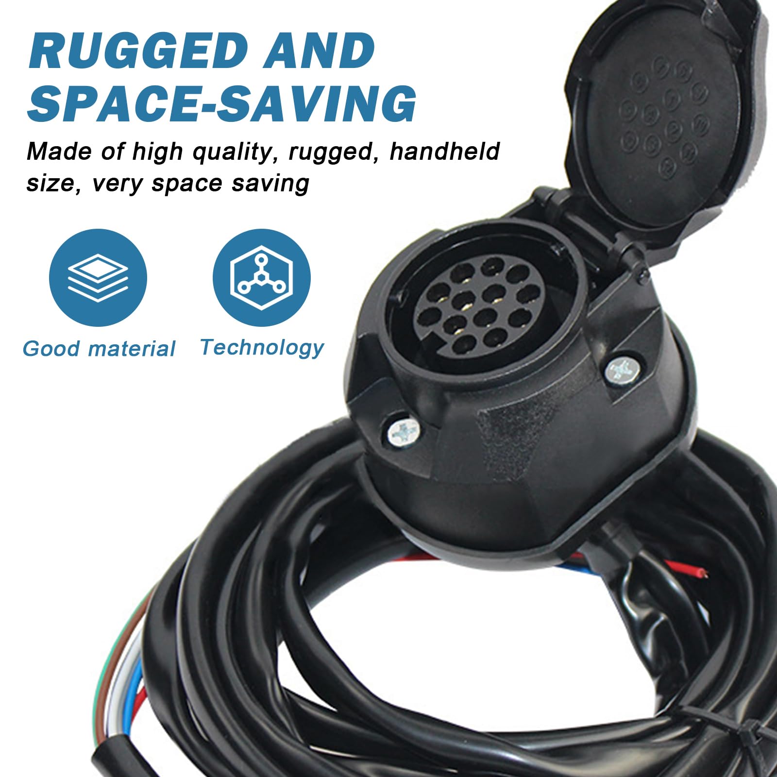 ETUKER Cavo Di Prolunga Per Scheda Rimorchio Con Spina Maschio A 7 - Foto 4