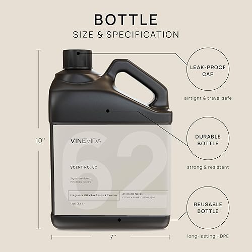 Miniatura 939 de VINEVIDA [4 onzas] Aceite de fragancia de madera de teca de caoba para fabricación de velas y fabricación de jabón, aromas de velas prémium para