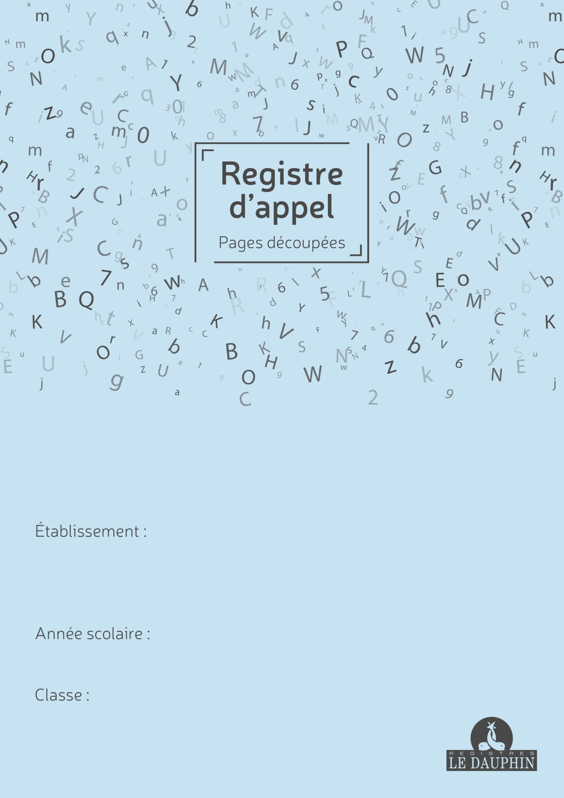 Le Dauphin - Réf. 53936D - Carton de 40 Registres d'appel journalier et annuel - Dimensions 29,7x21 cm - Pages découpées - 40 élèves sur 12 mois - 24 pages - Couverture souple verte