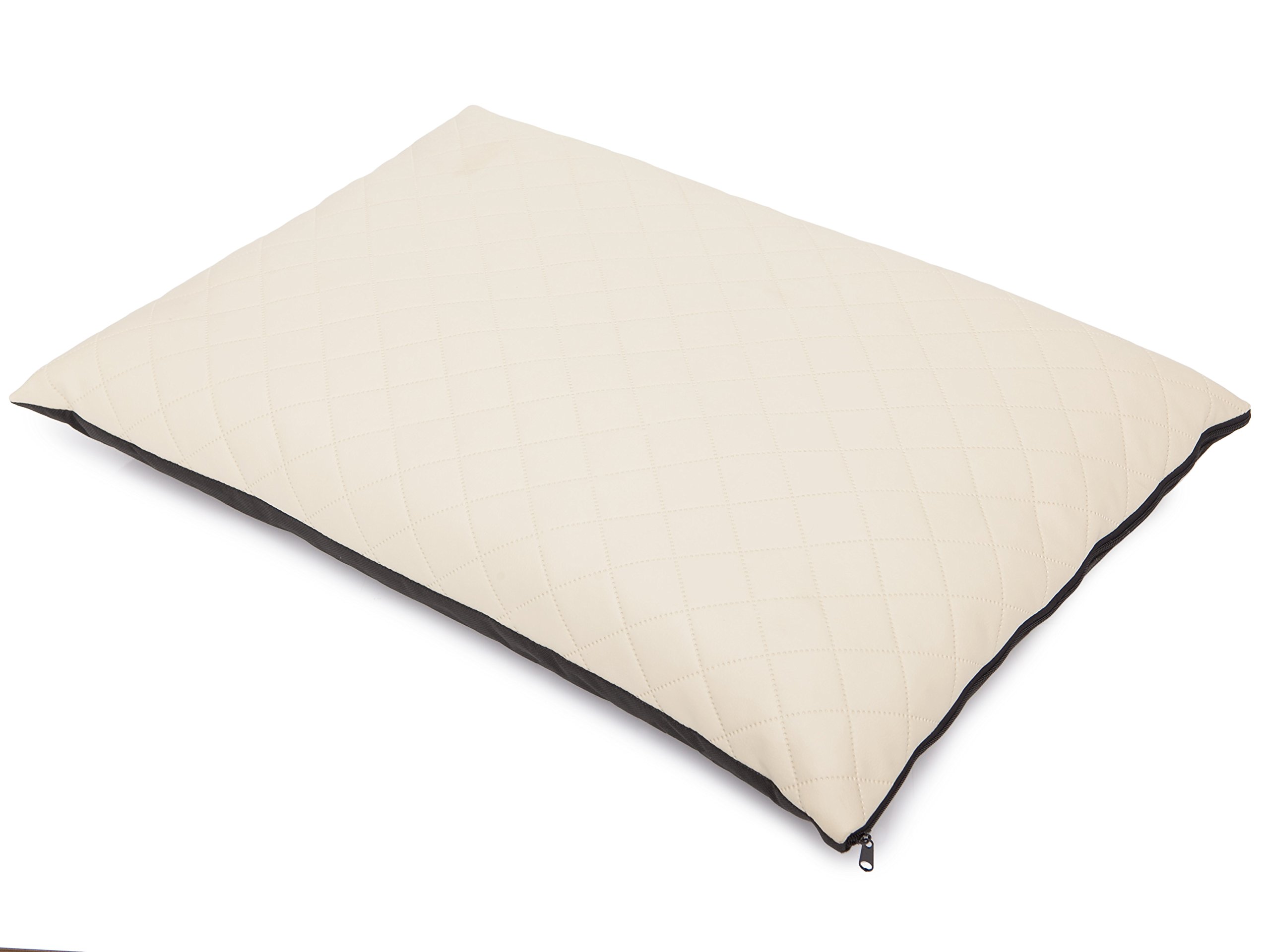 Cojín para perros Elite colchón para perros, sofá para perros, sofá para perros, sofá para animales, cama suave para mascotas, XL, 74 x 50 cm, beige, piel ecológica