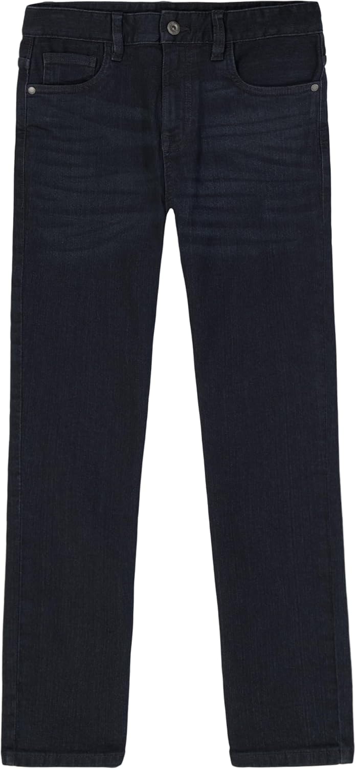 Nautica Boys Classic Fit Straight Leg Denim Jeans, 5-Pocket Style, Zipper Fly & Button Closure