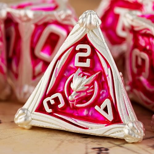 Miniatura 3 de Surpass DND - Juego de dados de metal poliédricos, juego de rol para Calabozos y Dragones, RPG MTG, Pathfinder, juego de mesa de d&d, juego de 7