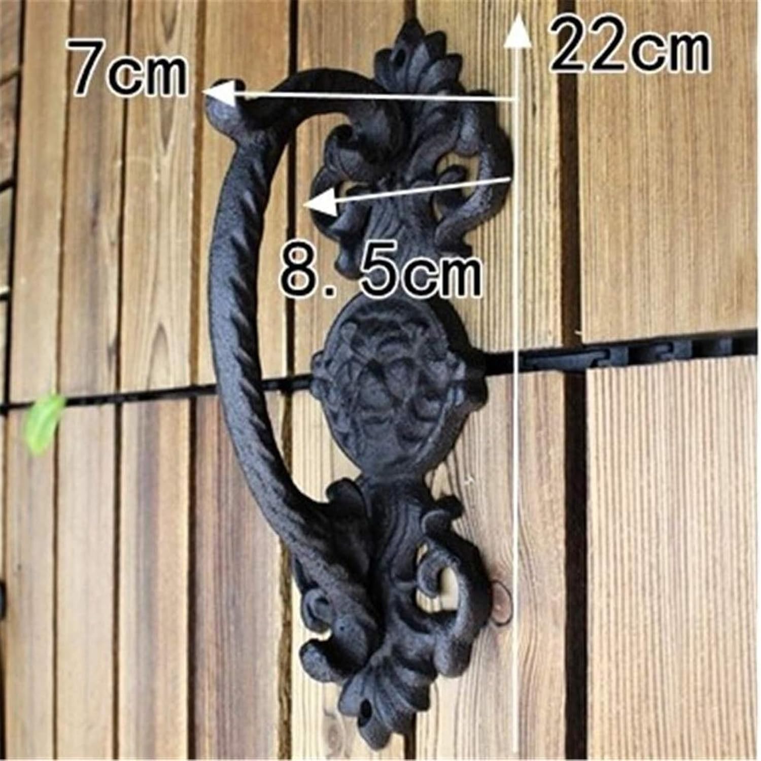 One Heavy Duty Vintage Black Solid Cast Iron Sliding Barn Door Handrail Grab Bar Industrial Rustic Design Rustic Metal Pull Handles Gate Handles Hardware Set Furniture Wardrobe Drawe