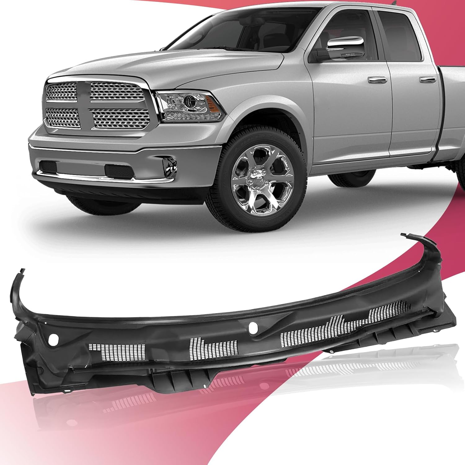 55112305AD Windshield Wiper Cowl Panel for 2010-2018 Dodge Ram 1500 2500 3500, Replacement Cowl Panel