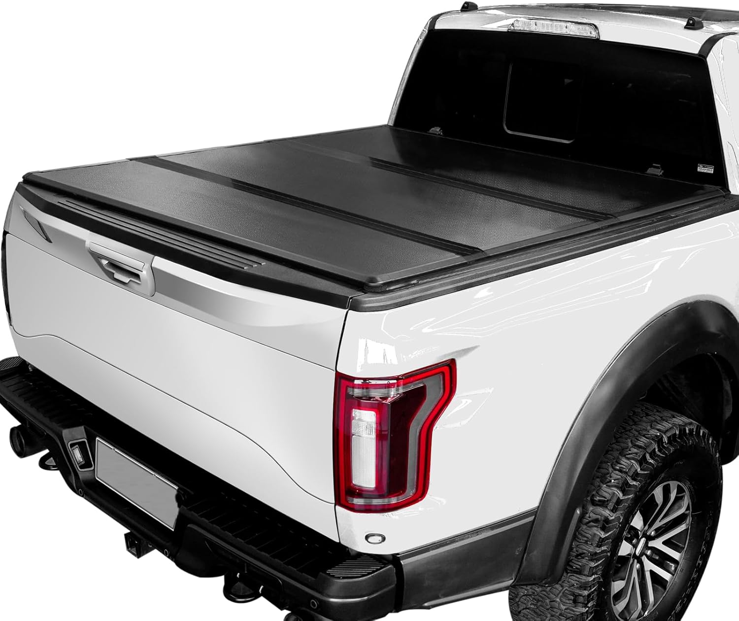 Hard Tri-Fold Truck Bed Tonneau Cover Compatible for 2007-2022 Chevrolet Silverado/GMC Sierra 1500,2019+ Chevrolet Silverado/GMC Sierra 1500 Classic Body 5'-8"/69.3" Bed