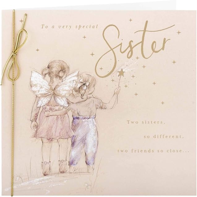 Clintons: Hugging Sisters Sister Birthday Card, Birthday Card for Sister, 159x159mm, multi, 1152792