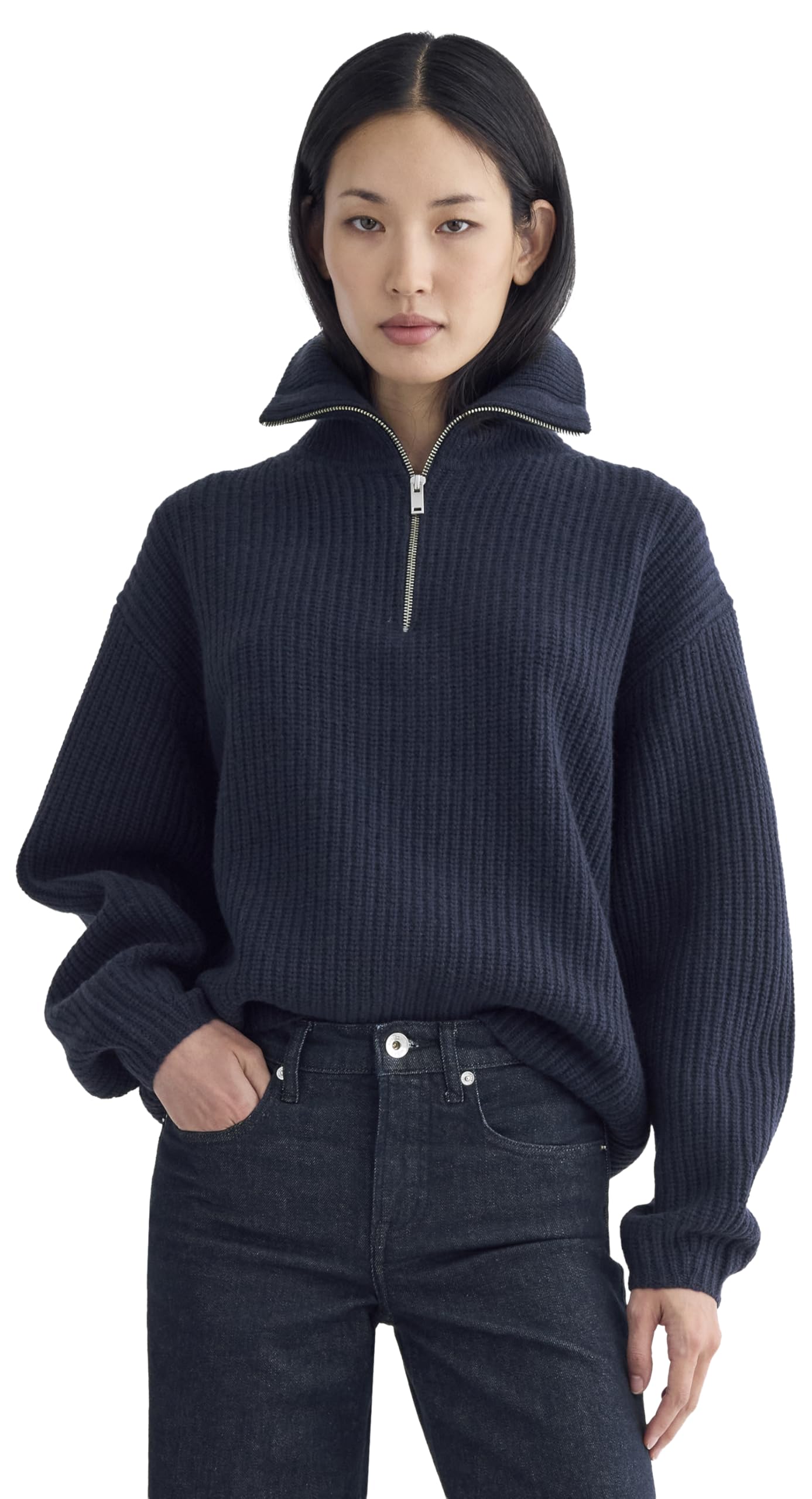 Women's Everlane The Half-Zip Sweater in Luxe Merino-picture-14
