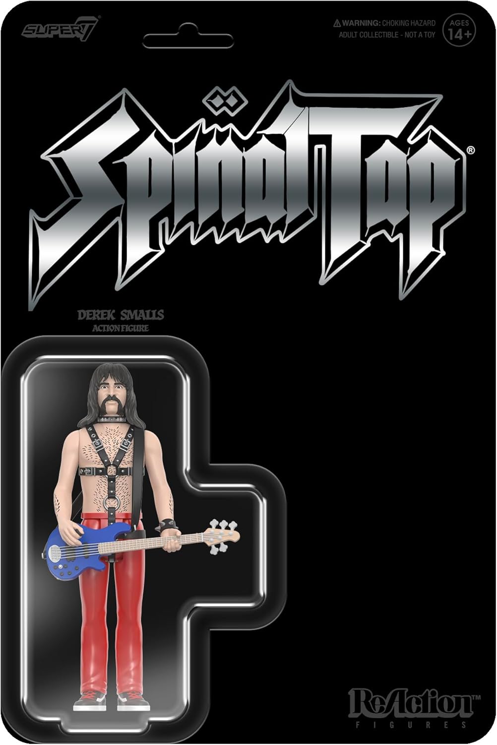 Super7 Spinal Tap Derek Smalls - 3.75" This is Spinal Tap Action Figure with Accessory Heavy Metal Collectibles and Retro Toys