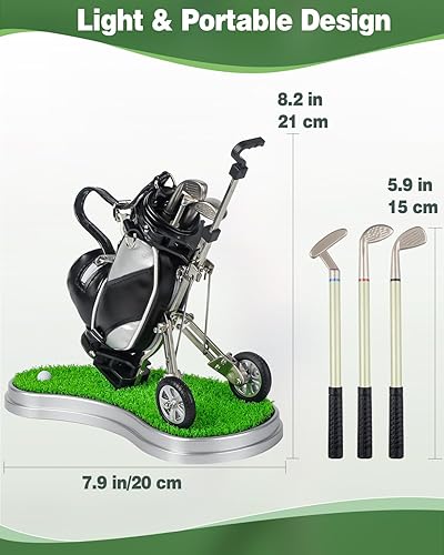 Miniatura 7 de GreenHaven Soporte para bolígrafo de golf, regalos de golf para hombres, accesorios de decoración de escritorio de oficina, regalos únicos de