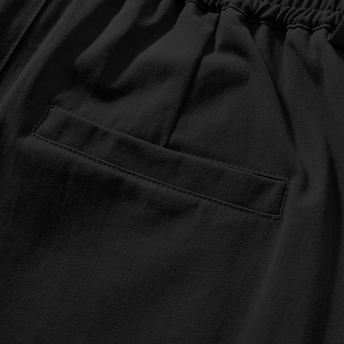 IDEALSANXUN Men’s Elastic Waist Loose Fit Denim Pants Casual Solid Jeans Trouser - Image 2