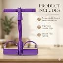 DEJIN 6 Tube Multifunction Tension Rope Foot Pedal Resistance Bands with Handles – Abdominal & Leg Muscle Training Equipment for Home, Gym, Office, Beginners & Fitness Enthusiasts gallery image
