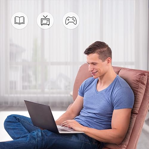 Miniatura 5 de MCombo Silla decorativa con otomana, patas de metal modernas de terciopelo, silla de club, sofá de sala de estar, sala de lectura, dormitorio, 0014