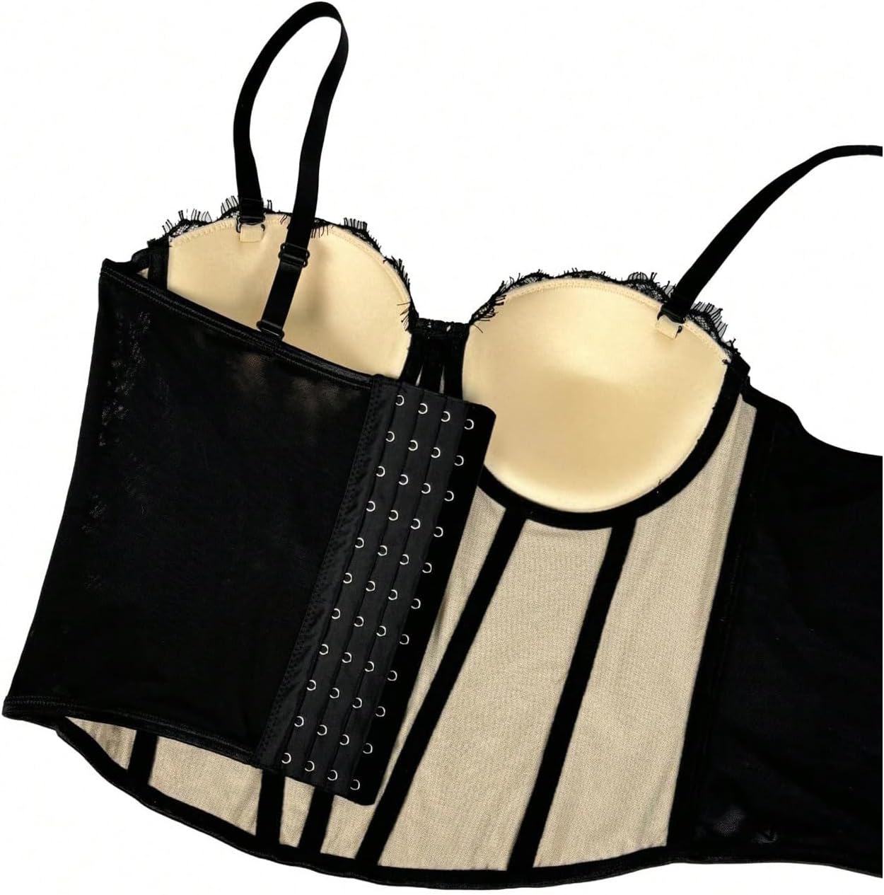 Floerns Women's Lace Bustier Corset Tops Overbust Party Club Date Night Camisole Tops