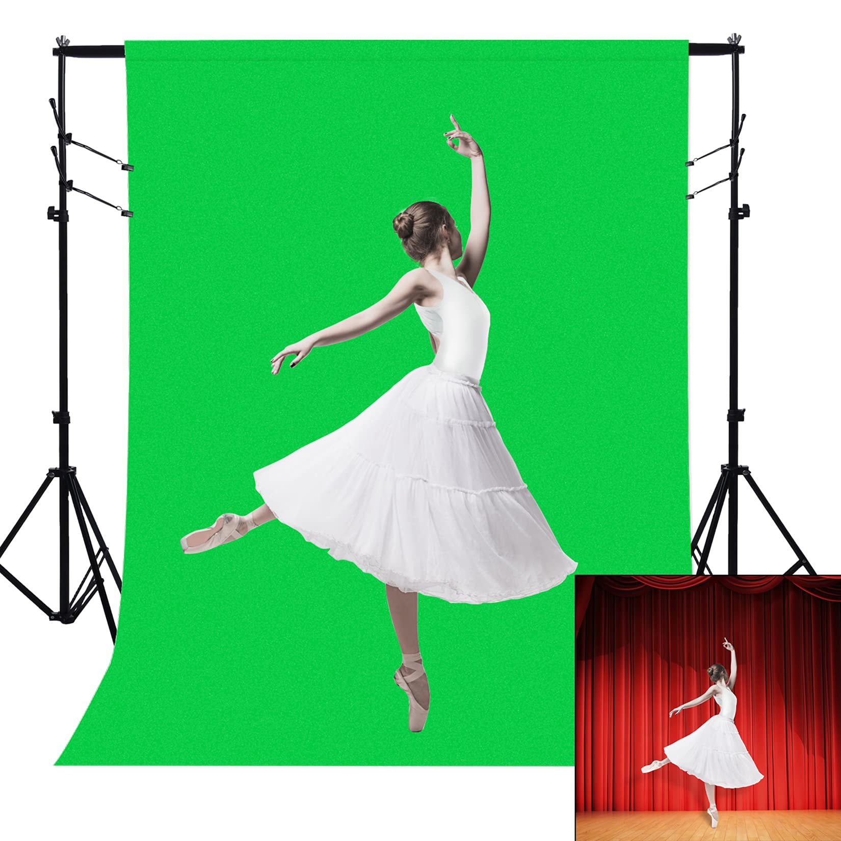 Buy Stepdiy Green Screen for Zoom Meeting and Streaming, Anti and