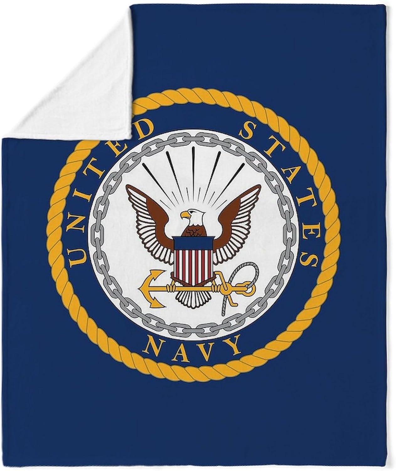 CafePress United States Navy Emblem Throw Blanket Super Soft Fleece Plush Throw Blanket, 60"x50"